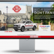 Computer showing website