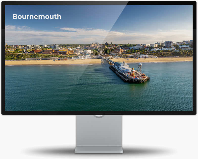 Computer displaying a bournemouth image